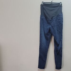 Ingrid & Isabel Navy Jeggings with Black Maternity Panel